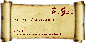 Petrus Zsuzsanna névjegykártya